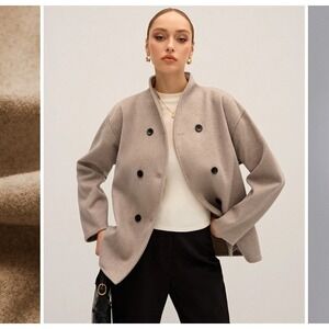 Commense Jacket Contemporary Lagenlook Double Breasted Oversized XS Career City